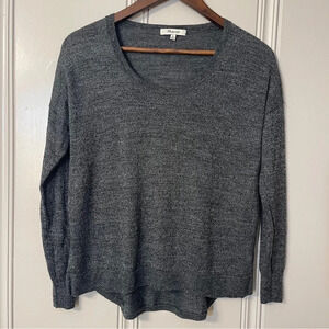 Madewell Southstar‎ Wool Blend Sweater Heather Ebony Gray Size XS